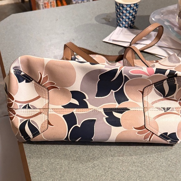 Kate Spade Floral Tote - Cream, Tan, Black, Pink - Picture 9 of 12